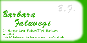 barbara faluvegi business card